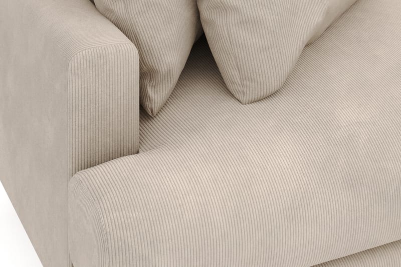 Menard 4-sits Högervänd L-formad Divansoffa i Manchester - Greige - Möbler - Soffa - Divansoffor & schäslongsoffa