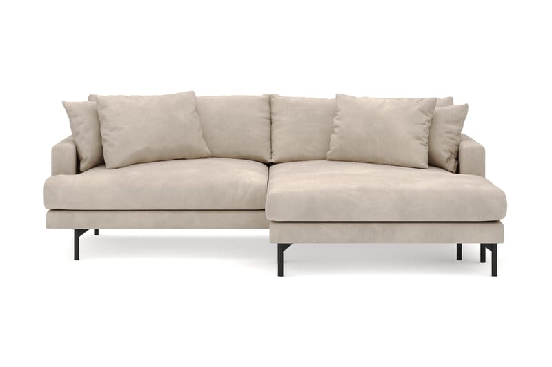 Menard 4-sits Högervänd L-formad Divansoffa i Manchester - Greige - Möbler - Soffa - Divansoffor & schäslongsoffa