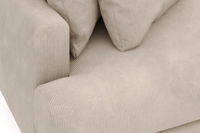 Menard 4-sits Högervänd L-formad Divansoffa i Manchester - Greige - Möbler - Soffa - Divansoffor & schäslongsoffa