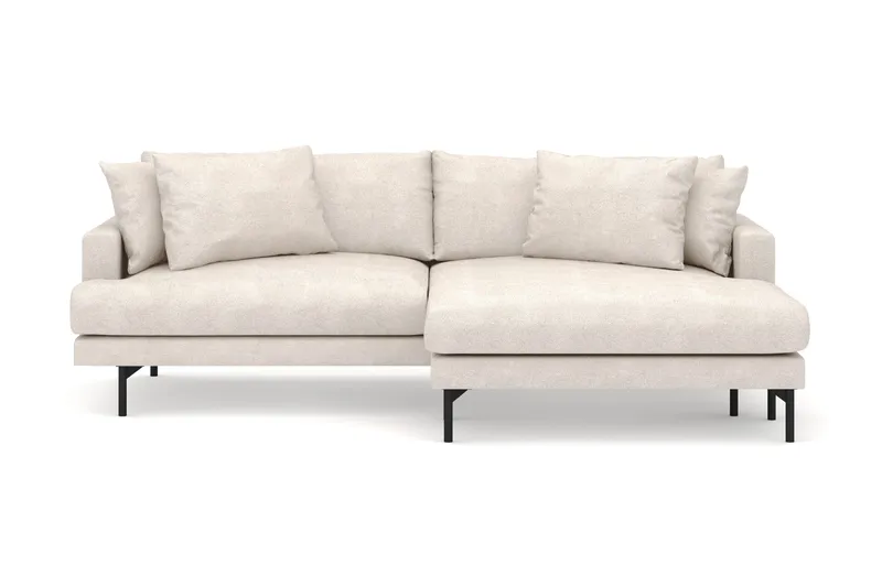 Menard 4-sits Högervänd L-formad Divansoffa i Tyg - Beige - Möbler - Soffa - Divansoffor & schäslongsoffa