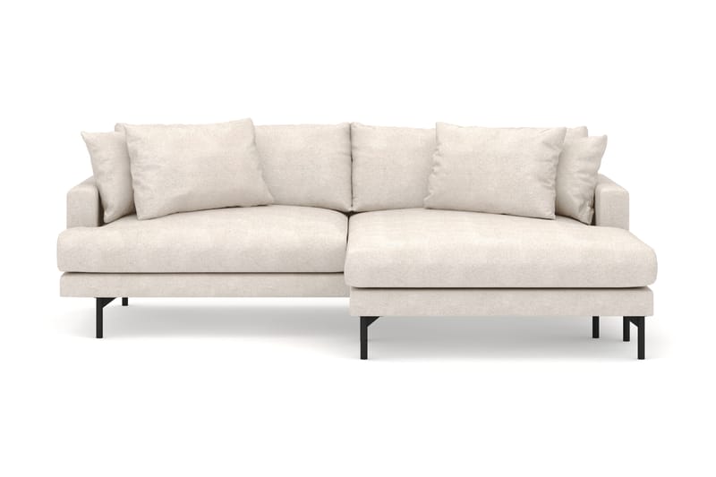 Menard 4-sits Högervänd L-formad Divansoffa i Tyg - Beige - Möbler - Soffa - Divansoffor & schäslongsoffa