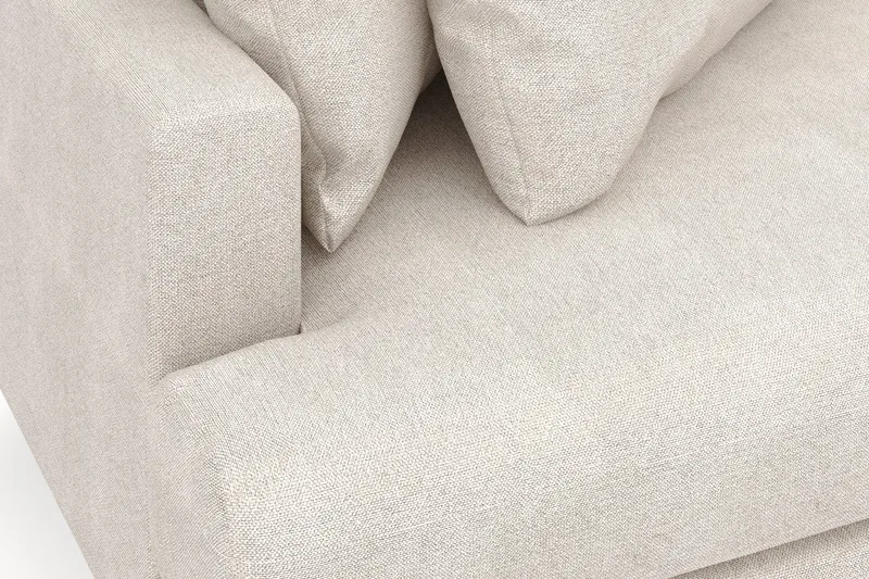 Menard 4-sits Högervänd L-formad Divansoffa i Tyg - Beige - Möbler - Soffa - Divansoffor & schäslongsoffa