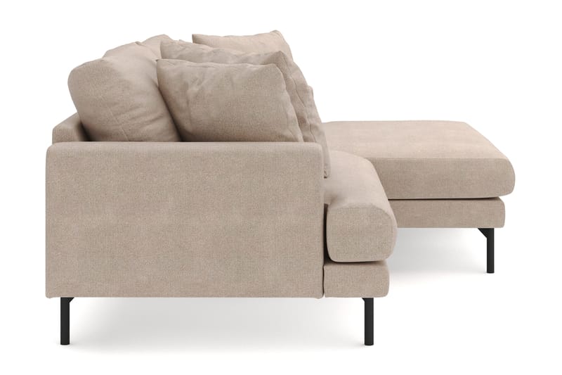 Menard 4-sits Högervänd L-formad Divansoffa i Tyg - Beige - Möbler - Soffa - Divansoffor & schäslongsoffa