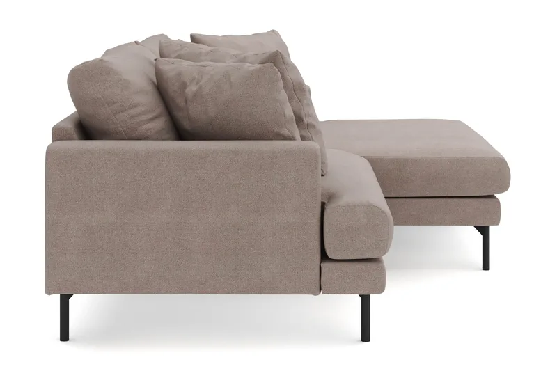 Menard 4-sits Högervänd L-formad Divansoffa i Tyg - Brun - Möbler - Soffa - Divansoffor & schäslongsoffa