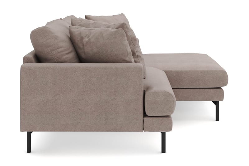 Menard 4-sits Högervänd L-formad Divansoffa i Tyg - Brun - Möbler - Soffa - Divansoffor & schäslongsoffa