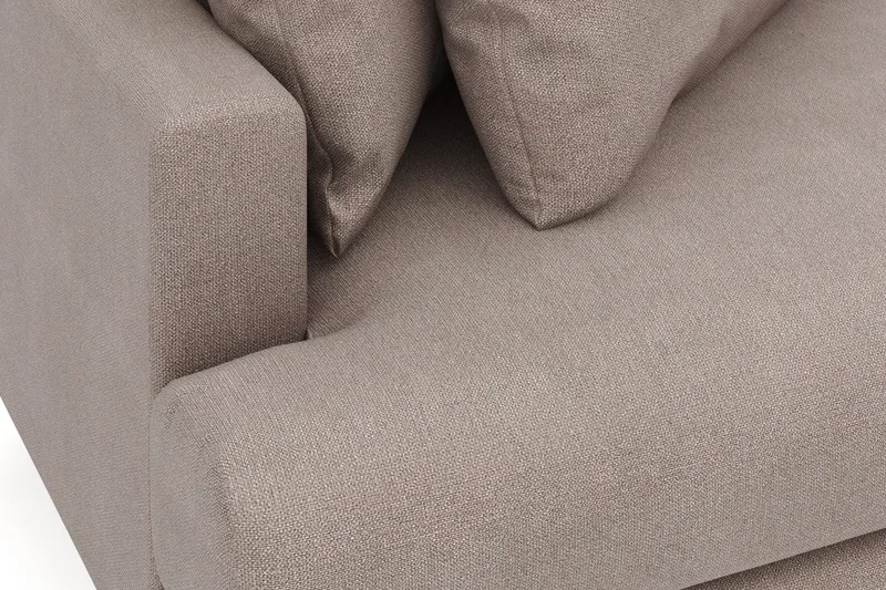 Menard 4-sits Högervänd L-formad Divansoffa i Tyg - Brun - Möbler - Soffa - Divansoffor & schäslongsoffa