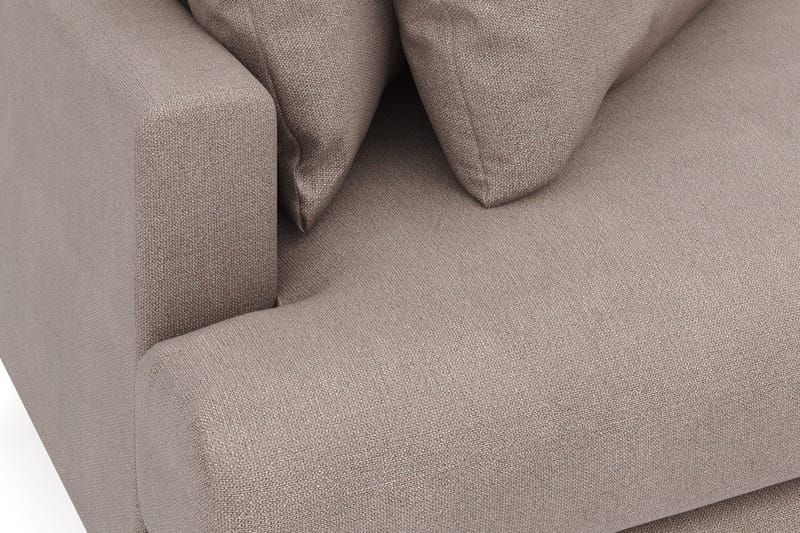 Menard 4-sits Högervänd L-formad Divansoffa i Tyg - Brun - Möbler - Soffa - Divansoffor & schäslongsoffa