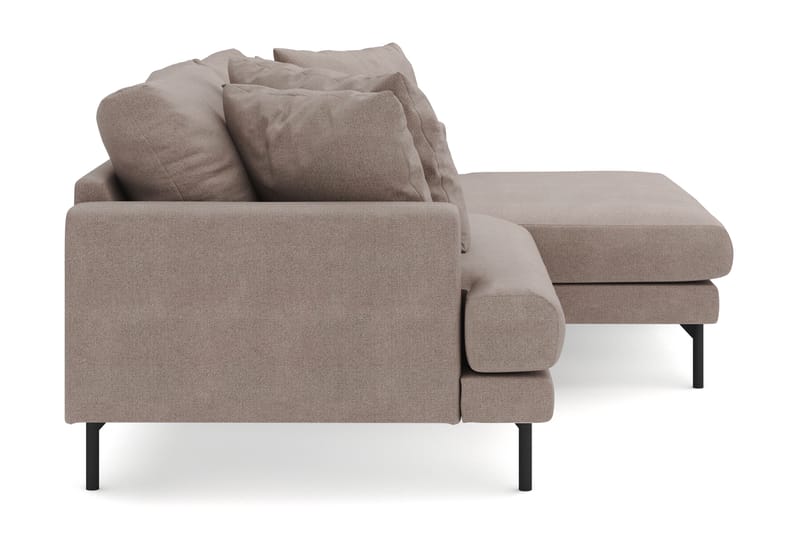 Menard 4-sits Högervänd L-formad Divansoffa i Tyg - Brun - Möbler - Soffa - Divansoffor & schäslongsoffa