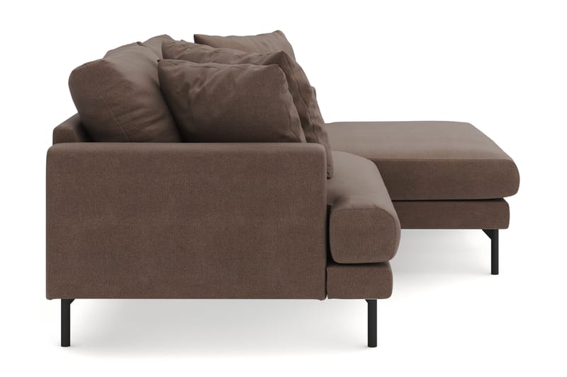 Menard 4-sits Högervänd L-formad Divansoffa i Tyg - Brun - Möbler - Soffa - Divansoffor & schäslongsoffa