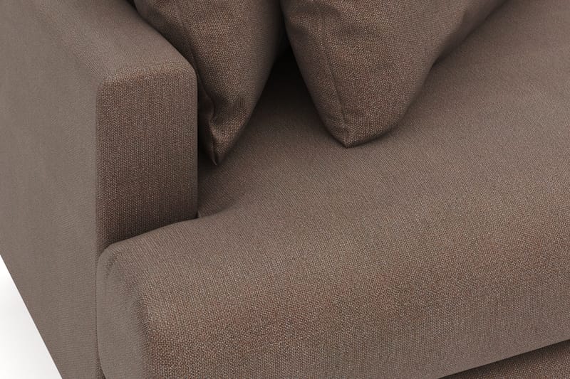 Menard 4-sits Högervänd L-formad Divansoffa i Tyg - Brun - Möbler - Soffa - Divansoffor & schäslongsoffa