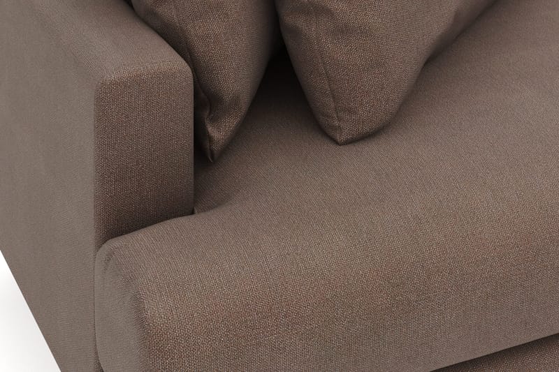 Menard 4-sits Högervänd L-formad Divansoffa i Tyg - Brun - Möbler - Soffa - Divansoffor & schäslongsoffa