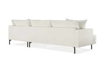 Menard 4-sits Högervänd L-formad Djup Schäslongsoffa i Bouclé - Vit - Möbler - Soffa - Divansoffor & schäslongsoffa