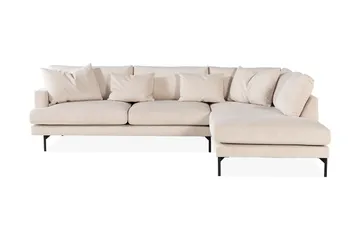 Menard 4-sits Högervänd L-formad Djup Schäslongsoffa i Manchester - Beige - Möbler - Soffa - Divansoffor & schäslongsoffa