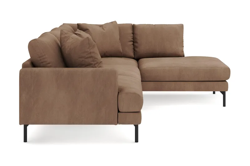 Menard 4-sits Högervänd L-formad Djup Schäslongsoffa i Manchester - Brun - Möbler - Soffa - Divansoffor & schäslongsoffa