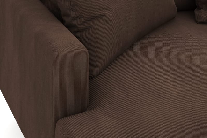 Menard 4-sits Högervänd L-formad Djup Schäslongsoffa i Manchester - Brun - Möbler - Soffa - Divansoffor & schäslongsoffa