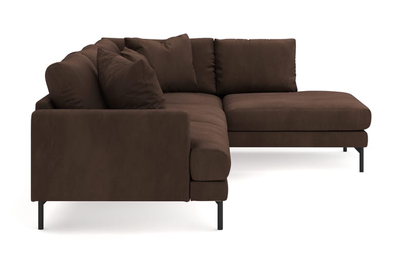 Menard 4-sits Högervänd L-formad Djup Schäslongsoffa i Manchester - Brun - Möbler - Soffa - Divansoffor & schäslongsoffa