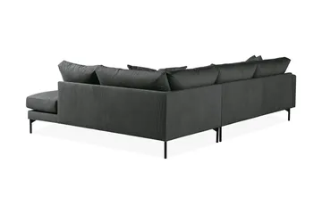 Menard 4-sits Högervänd L-formad Djup Schäslongsoffa i Manchester - Grå - Möbler - Soffa - Divansoffor & schäslongsoffa