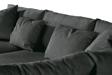 Menard 4-sits Högervänd L-formad Djup Schäslongsoffa i Manchester - Grå - Möbler - Soffa - Divansoffor & schäslongsoffa