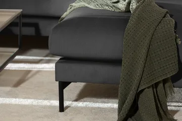 Menard 4-sits Högervänd L-formad Djup Schäslongsoffa i Manchester - Grå - Möbler - Soffa - Divansoffor & schäslongsoffa