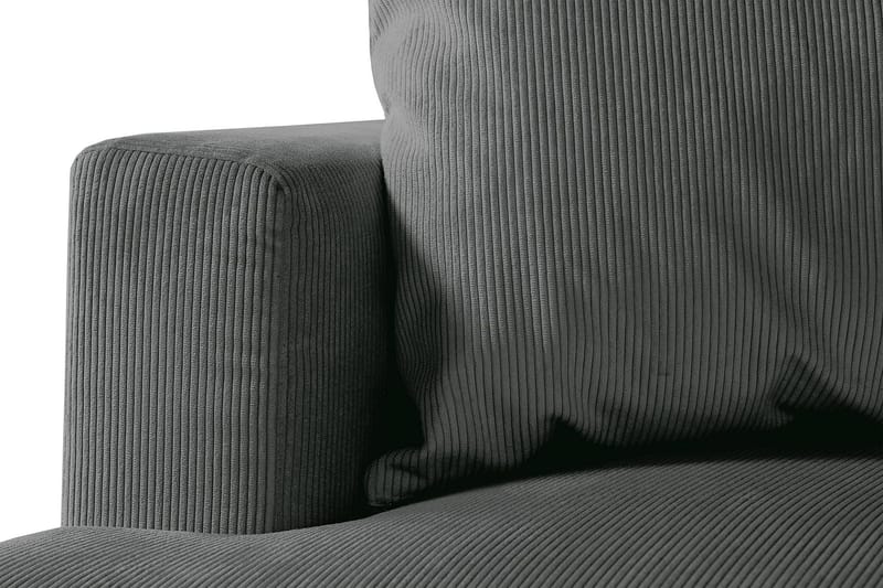 Menard 4-sits Högervänd L-formad Djup Schäslongsoffa i Manchester - Grå - Möbler - Soffa - Divansoffor & schäslongsoffa