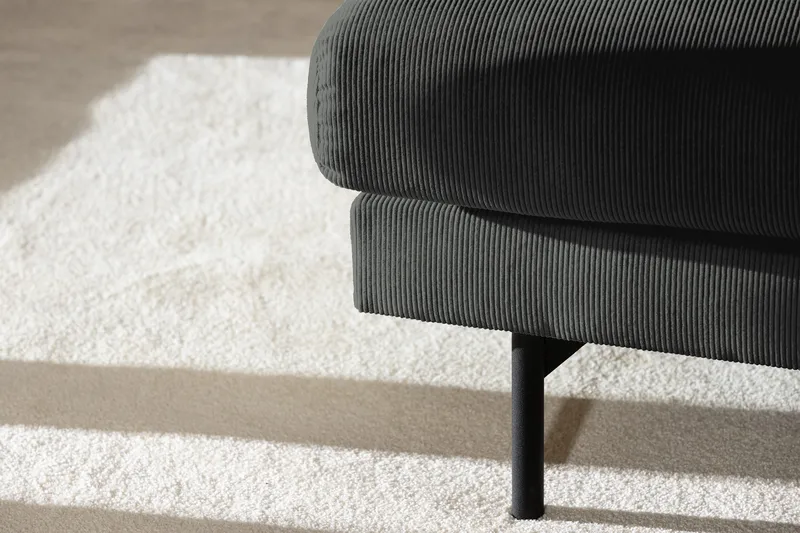 Menard 4-sits Högervänd L-formad Djup Schäslongsoffa i Manchester - Grå - Möbler - Soffa - Divansoffor & schäslongsoffa