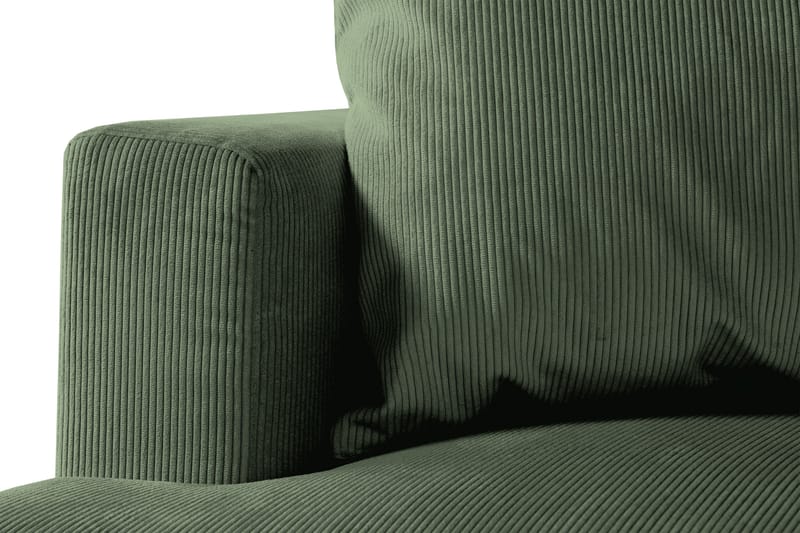 Menard 4-sits Högervänd L-formad Djup Schäslongsoffa i Manchester - Grön - Möbler - Soffa - Divansoffor & schäslongsoffa