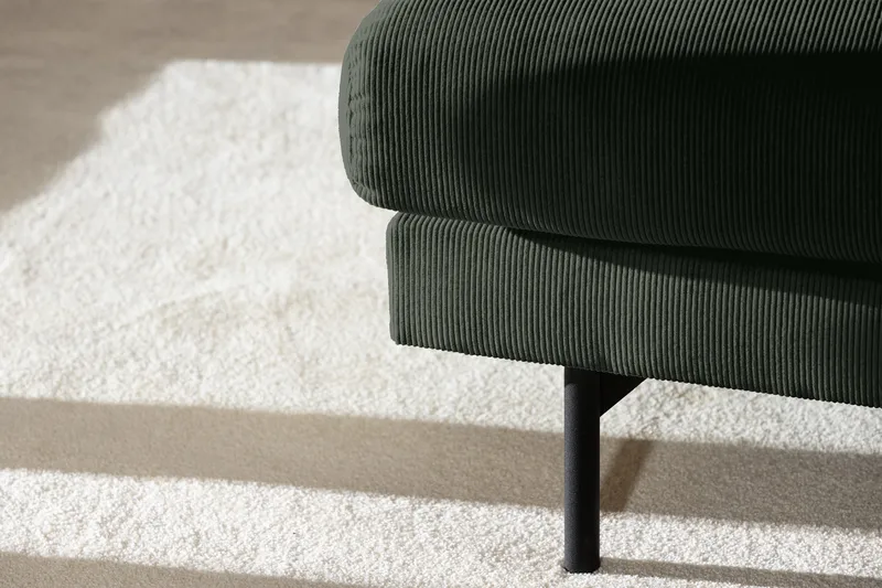 Menard 4-sits Högervänd L-formad Djup Schäslongsoffa i Manchester - Grön - Möbler - Soffa - Divansoffor & schäslongsoffa