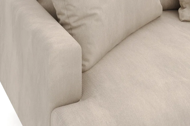 Menard 4-sits Högervänd L-formad Djup Schäslongsoffa i Manchester - Greige - Möbler - Soffa - Divansoffor & schäslongsoffa