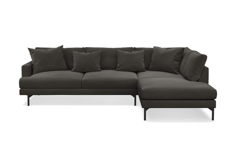 Menard 4-sits Högervänd L-formad Djup Schäslongsoffa i Manchester - Mörkgrå - Möbler - Soffa - Divansoffor & schäslongsoffa