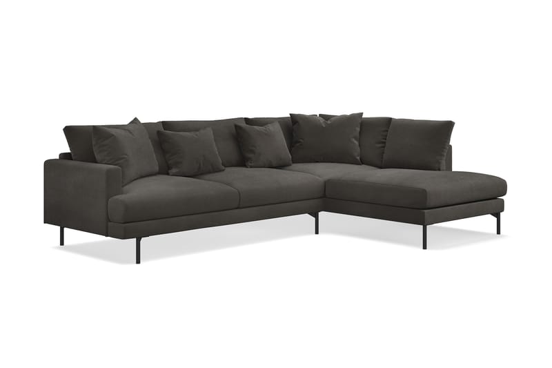 Menard 4-sits Högervänd L-formad Djup Schäslongsoffa i Manchester - Mörkgrå - Möbler - Soffa - Divansoffor & schäslongsoffa