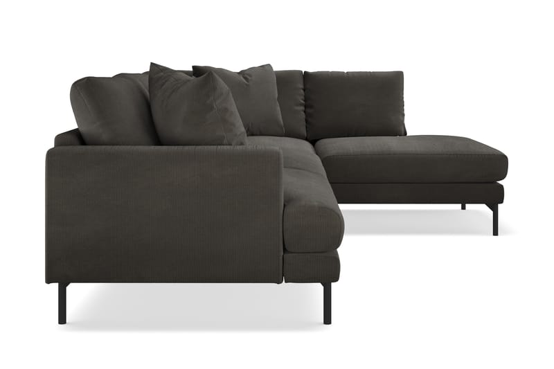 Menard 4-sits Högervänd L-formad Djup Schäslongsoffa i Manchester - Mörkgrå - Möbler - Soffa - Divansoffor & schäslongsoffa