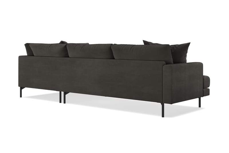 Menard 4-sits Högervänd L-formad Djup Schäslongsoffa i Manchester - Mörkgrå - Möbler - Soffa - Divansoffor & schäslongsoffa