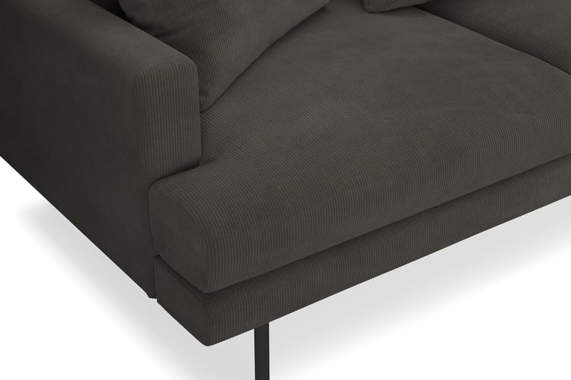 Menard 4-sits Högervänd L-formad Djup Schäslongsoffa i Manchester - Mörkgrå - Möbler - Soffa - Divansoffor & schäslongsoffa