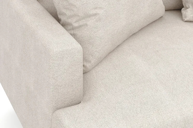 Menard 4-sits Högervänd L-formad Djup Schäslongsoffa i Tyg - Beige - Möbler - Soffa - Divansoffor & schäslongsoffa