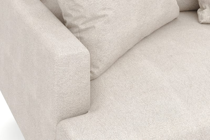 Menard 4-sits Högervänd L-formad Djup Schäslongsoffa i Tyg - Beige - Möbler - Soffa - Divansoffor & schäslongsoffa