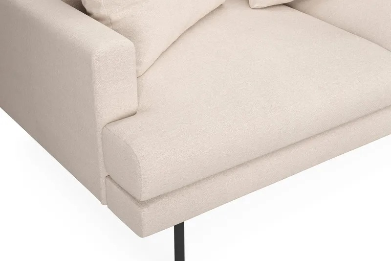 Menard 4-sits Högervänd L-formad Djup Schäslongsoffa i Tyg - Beige - Möbler - Soffa - Divansoffor & schäslongsoffa