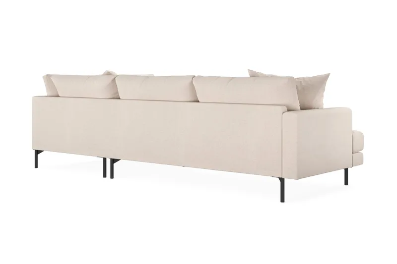 Menard 4-sits Högervänd L-formad Djup Schäslongsoffa i Tyg - Beige - Möbler - Soffa - Divansoffor & schäslongsoffa