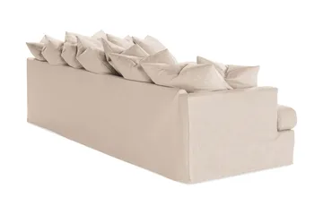 Menard 4-sits Högervänd L-formad Djup Schäslongsoffa i Tyg - Beige - Möbler - Soffa - Divansoffor & schäslongsoffa