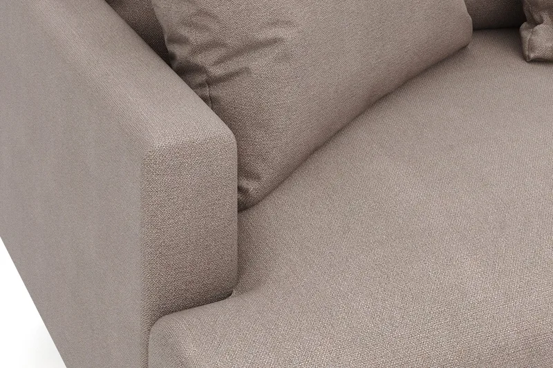 Menard 4-sits Högervänd L-formad Djup Schäslongsoffa i Tyg - Brun - Möbler - Soffa - Divansoffor & schäslongsoffa