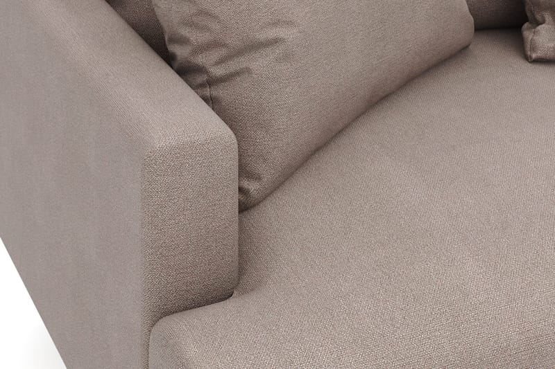 Menard 4-sits Högervänd L-formad Djup Schäslongsoffa i Tyg - Brun - Möbler - Soffa - Divansoffor & schäslongsoffa