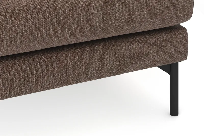 Menard 4-sits Högervänd L-formad Djup Schäslongsoffa i Tyg - Brun - Möbler - Soffa - Divansoffor & schäslongsoffa