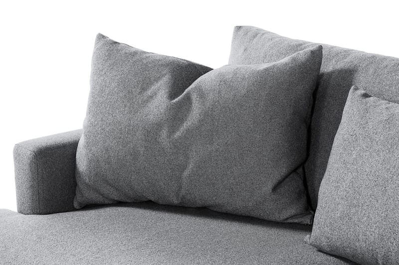 Menard 4-sits Högervänd L-formad Djup Schäslongsoffa i Tyg - Grå - Möbler - Soffa - Divansoffor & schäslongsoffa