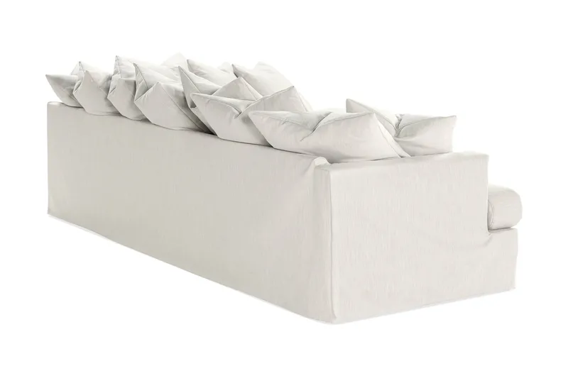 Menard 4-sits Högervänd L-formad Djup Schäslongsoffa i Tyg - Ljusgrå - Möbler - Soffa - Divansoffor & schäslongsoffa