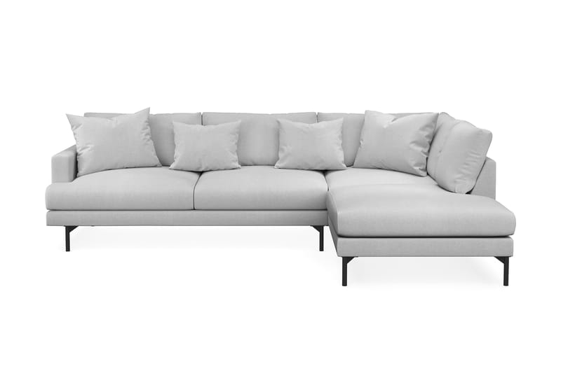 Menard 4-sits Högervänd L-formad Djup Schäslongsoffa i Tyg - Ljusgrå - Möbler - Soffa - Divansoffor & schäslongsoffa