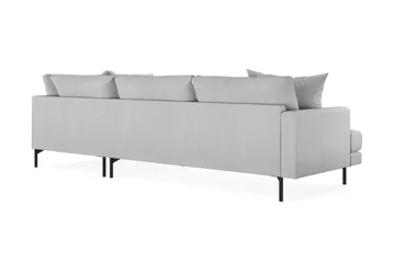 Menard 4-sits Högervänd L-formad Djup Schäslongsoffa i Tyg - Ljusgrå - Möbler - Soffa - Divansoffor & schäslongsoffa