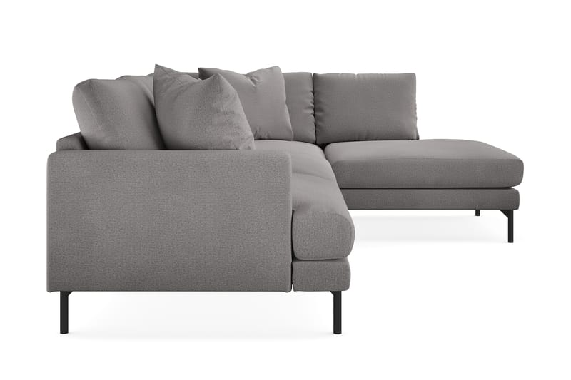 Menard 4-sits Högervänd L-formad Djup Schäslongsoffa i Tyg - Mörkgrå - Möbler - Soffa - Divansoffor & schäslongsoffa
