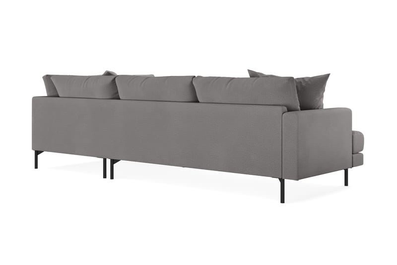 Menard 4-sits Högervänd L-formad Djup Schäslongsoffa i Tyg - Mörkgrå - Möbler - Soffa - Divansoffor & schäslongsoffa