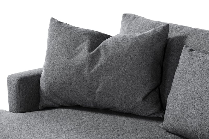 Menard 4-sits Högervänd L-formad Djup Schäslongsoffa i Tyg - Mörkgrå - Möbler - Soffa - Divansoffor & schäslongsoffa