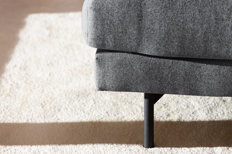 Menard 4-sits Högervänd L-formad Djup Schäslongsoffa i Tyg - Mörkgrå - Möbler - Soffa - Divansoffor & schäslongsoffa