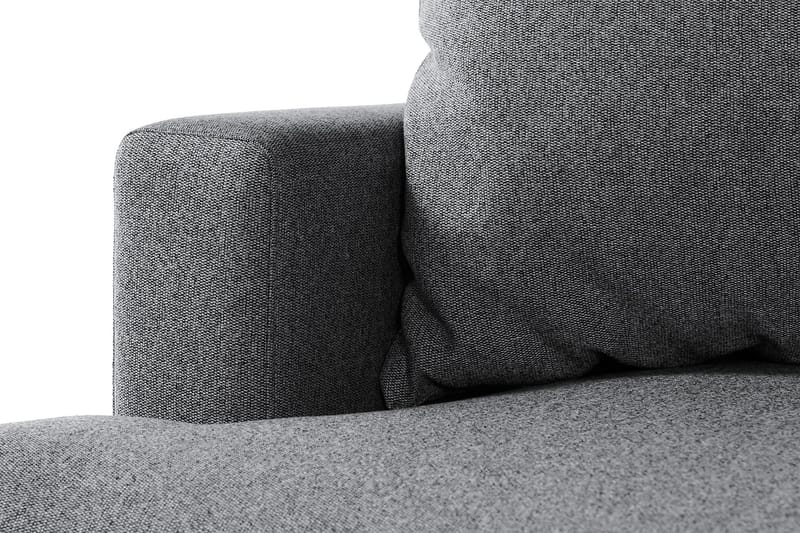 Menard 4-sits Högervänd L-formad Djup Schäslongsoffa i Tyg - Mörkgrå - Möbler - Soffa - Divansoffor & schäslongsoffa